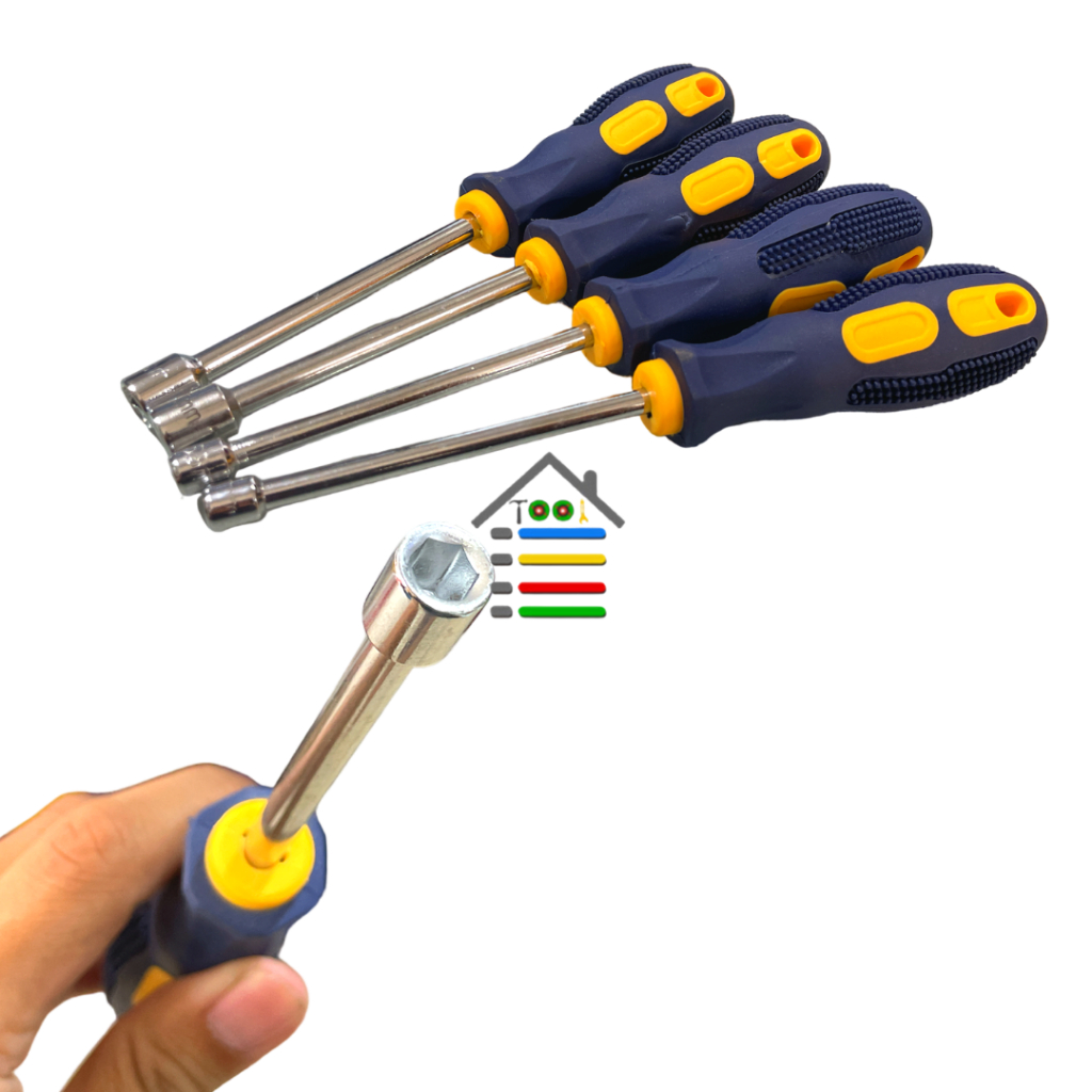 OBENG KARET KEPALA HEXAGONAL CHROME VANADIUM HEX NUT KEY HAND TOOL SCREWDRIVER M2.5 - M5