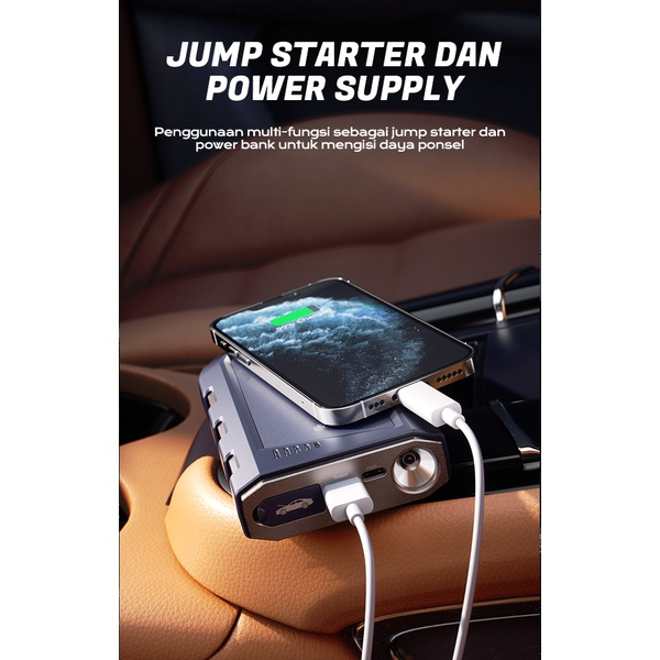 NAMOTA Car Jump Starter Portable Aki Mobil Powerbank Charger NC-T01 8000 mAh