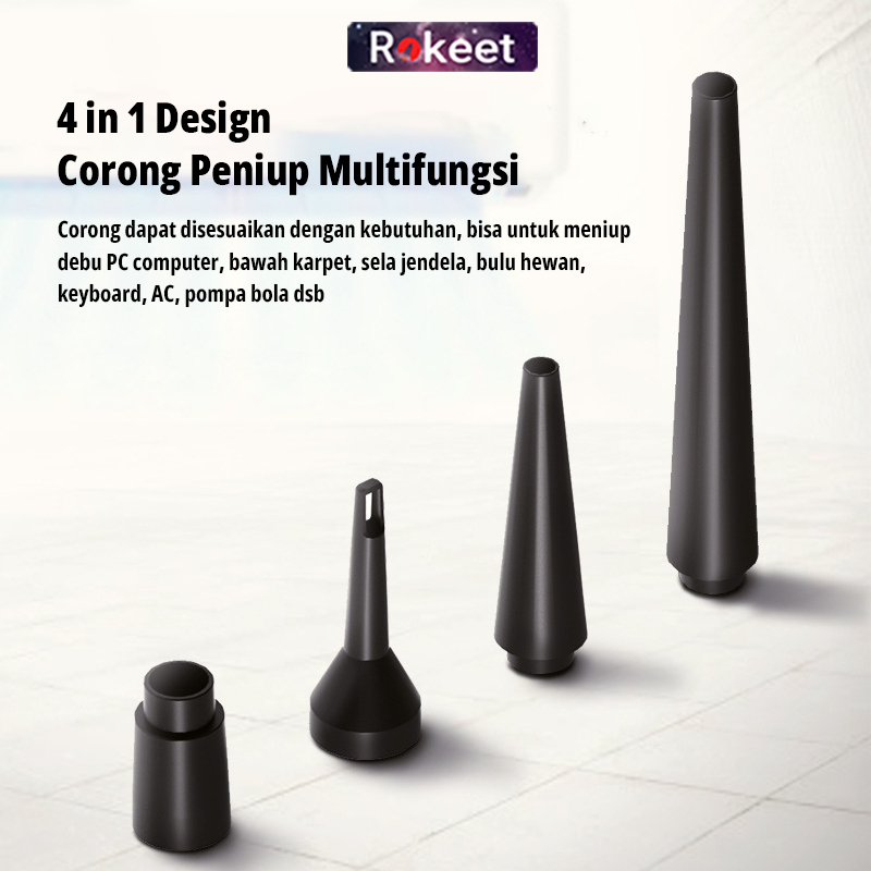 Rokeet Air Duster 2 in 1 Vacuum Blower Kipas Kucing Anjing Komputer PC Laptop Kamera Portable Serbaguna-4