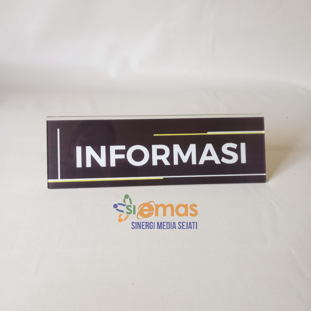 

Akrilik Lipat Informasi | Akrilik Meja Front Office Kantor