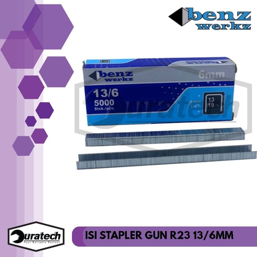 

Promo Isi Staples 13/6 (6Mm) Tem Bakan Tangan R23 / Isi Gun Tacker R23 Benz Werkz Dan Kodenki Isi