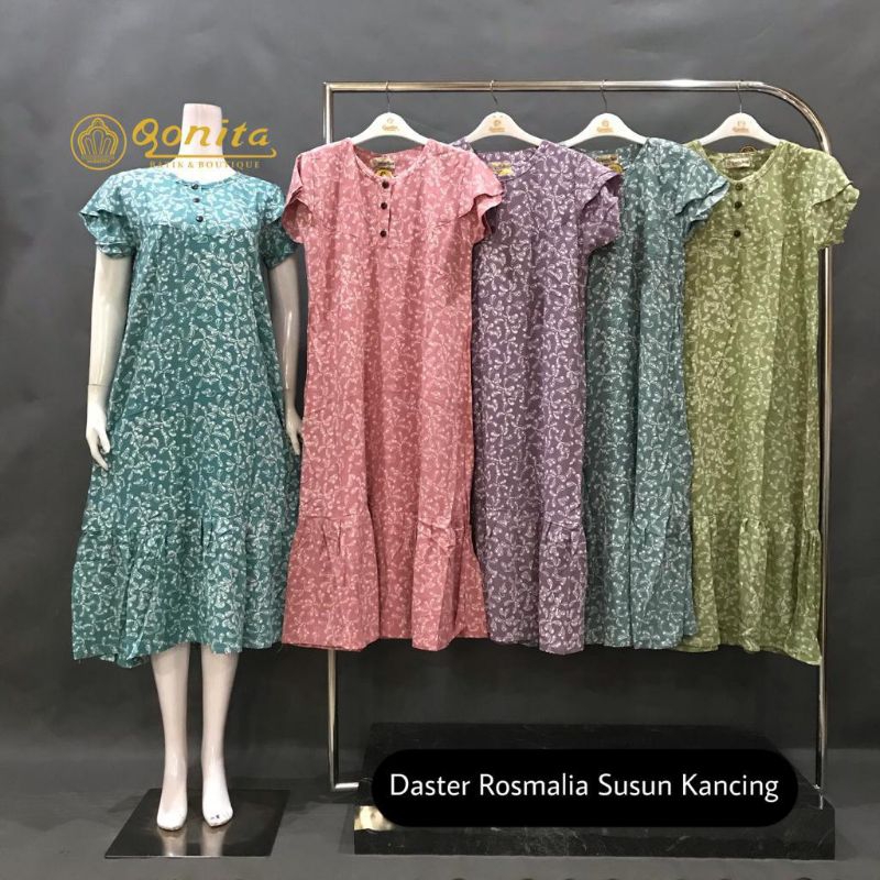Qonita Daster Rosmalia Susun Kancing Hls || By Qonita Batik & Boutique || Qonita Batik Pekalongan