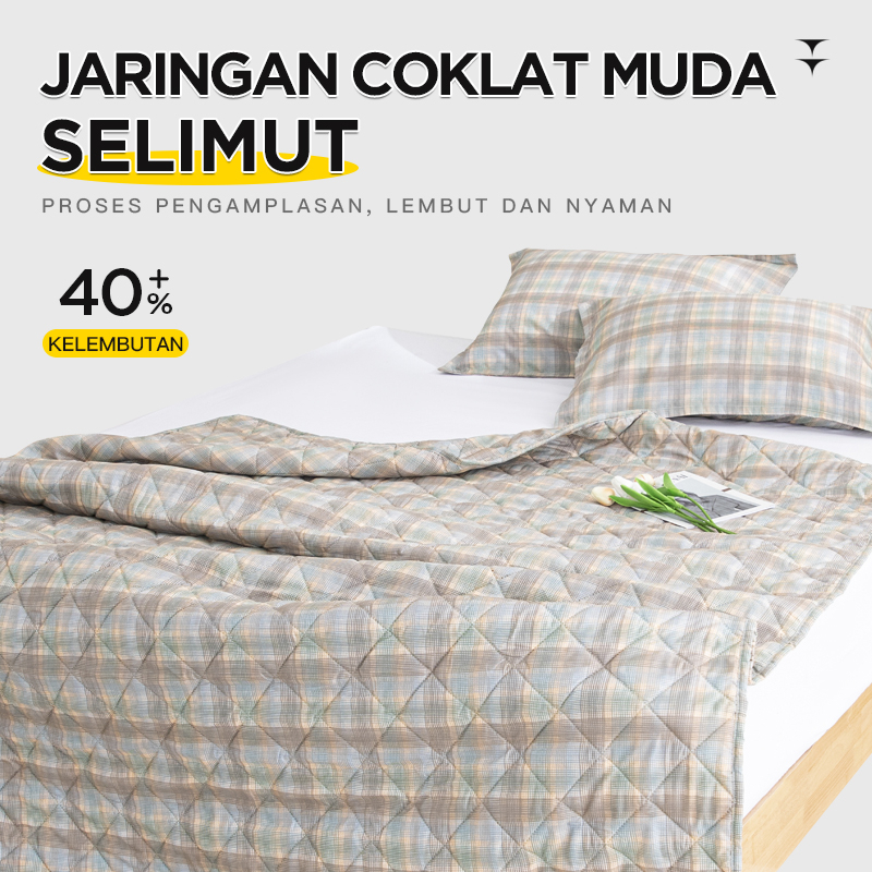 Selimut Katun Halus Bedcover Katun Aesthetic Ukuran 120 160 180CM