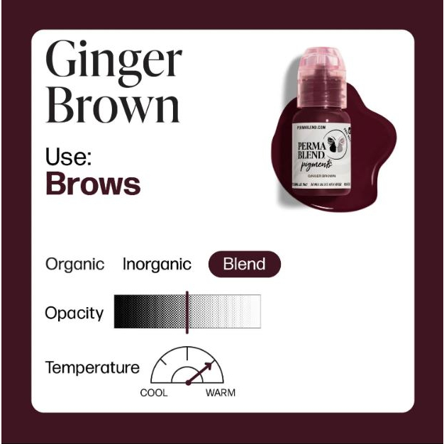 TINTA SULAM ALIS ORIGINAL PERMABLEND GINGER BROWN MADE IN USA 15 ML/ EXP 2025