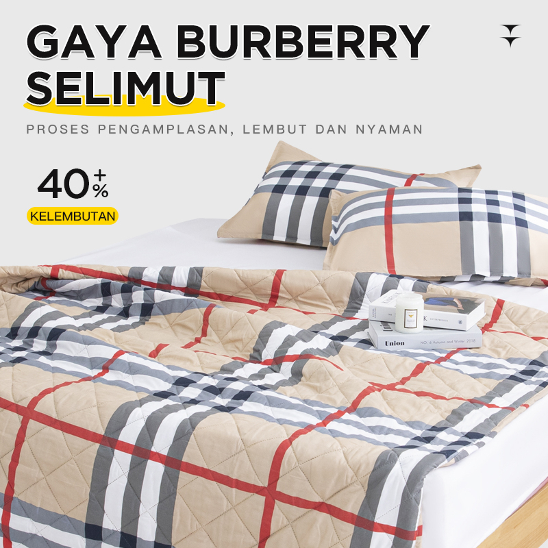 Selimut Katun Halus Bedcover Katun Aesthetic Ukuran 120 160 180CM