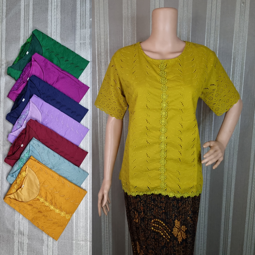 Blouse Wanita Katun Bolong Motif