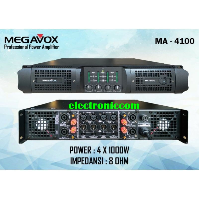 POWER AMPLI MEGAVOX MA4100 MEGAVOX MA 4100 MA-4100 ORIGINAL
