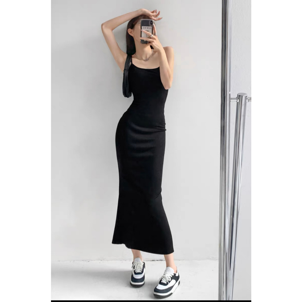 Long Slip Stretchy Dress 1502 (S-XL)