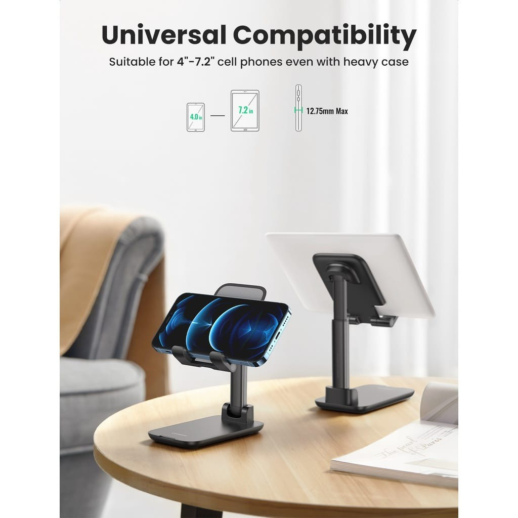 UGREEN ORIGINAL Foldable Phone Stand Holder Adjustable Dudukan HP Meja Lipat Handphone Ori Bracket