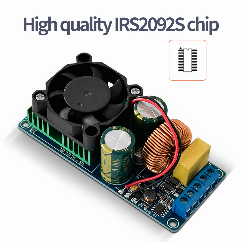 Irs2092s 500W Mono Digital Amplifier Kelas D HIFI Power Board/Produk Jadi/Mono/Super LM38