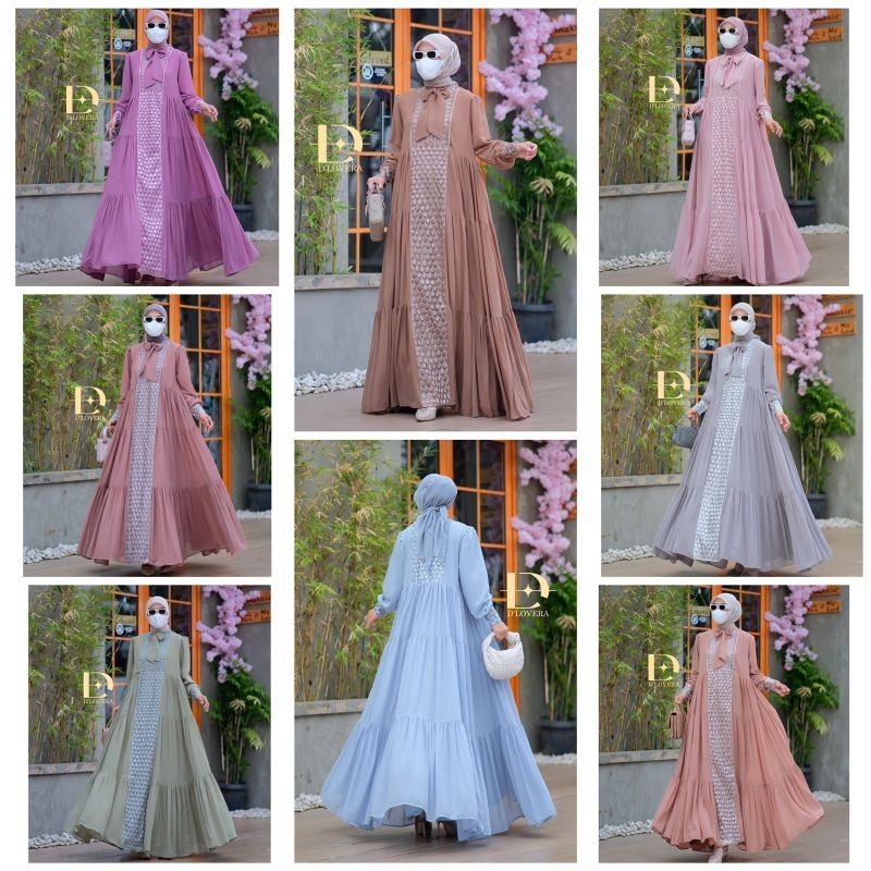 Dayana dress by D'lovera original, gamis mewah by D'lovera