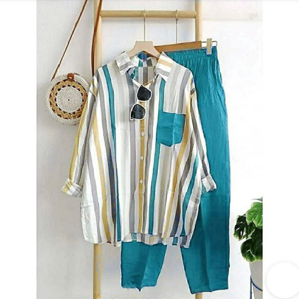 Saroja | Oneset Pelangi Set Wanita Terlaris Setrip | SJ Fashion