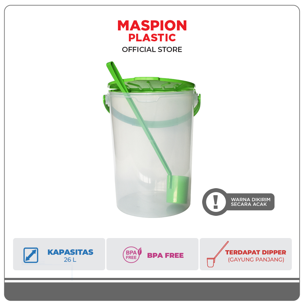 Maspion Wadah Minuman Plastik Squash Jar + gayung