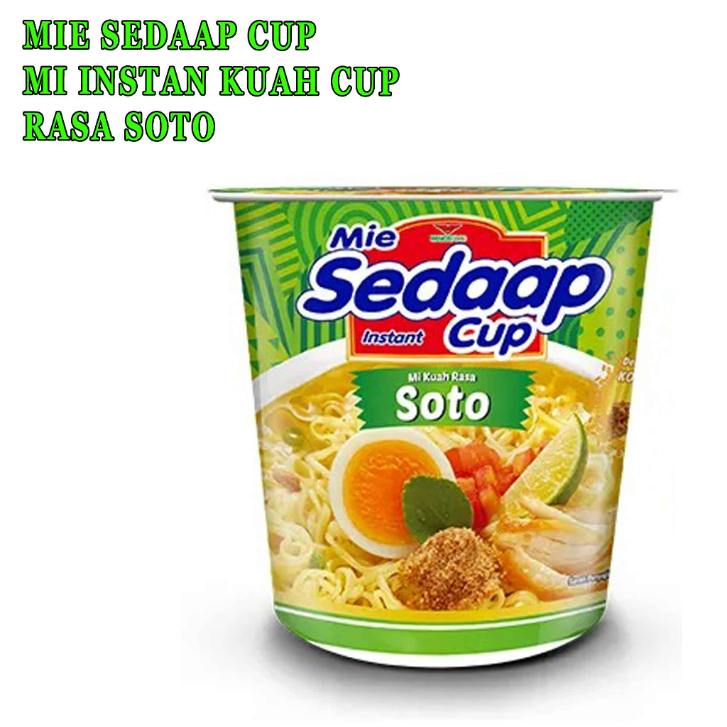 Mie Instan Kuah Cup* Mie Sedap Cup* Rasa Soto* 81g