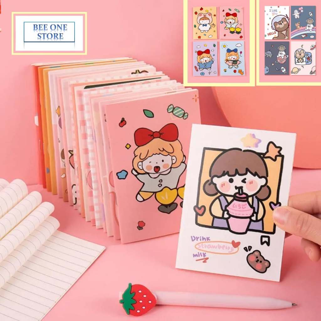 

BEE ONE - Buku Tulis Mini A6 Motif Lucu Buku Catatan Kecil Notebook Mini
