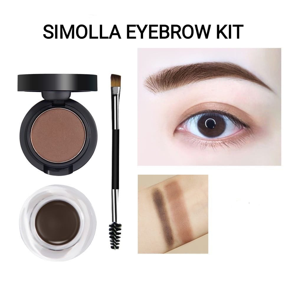 EYEBROW KIT DUO EFFECT WATERPROOF INCLUDE BRUSH EYEBROW BY SIMOLLA