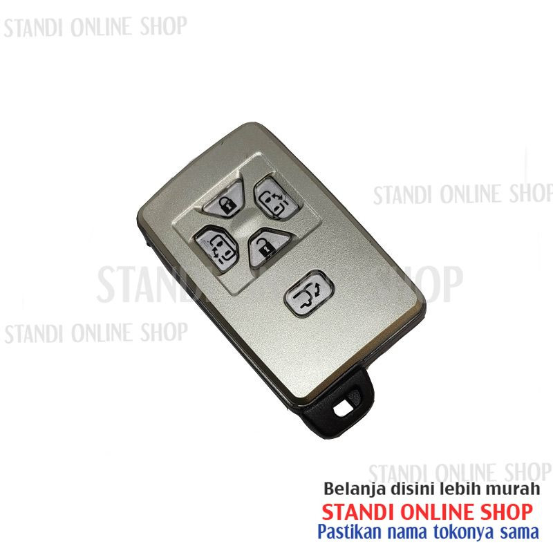 Cassing Smartkey Keyless Remote Toyota Alphard Vellfire 5 Tombol