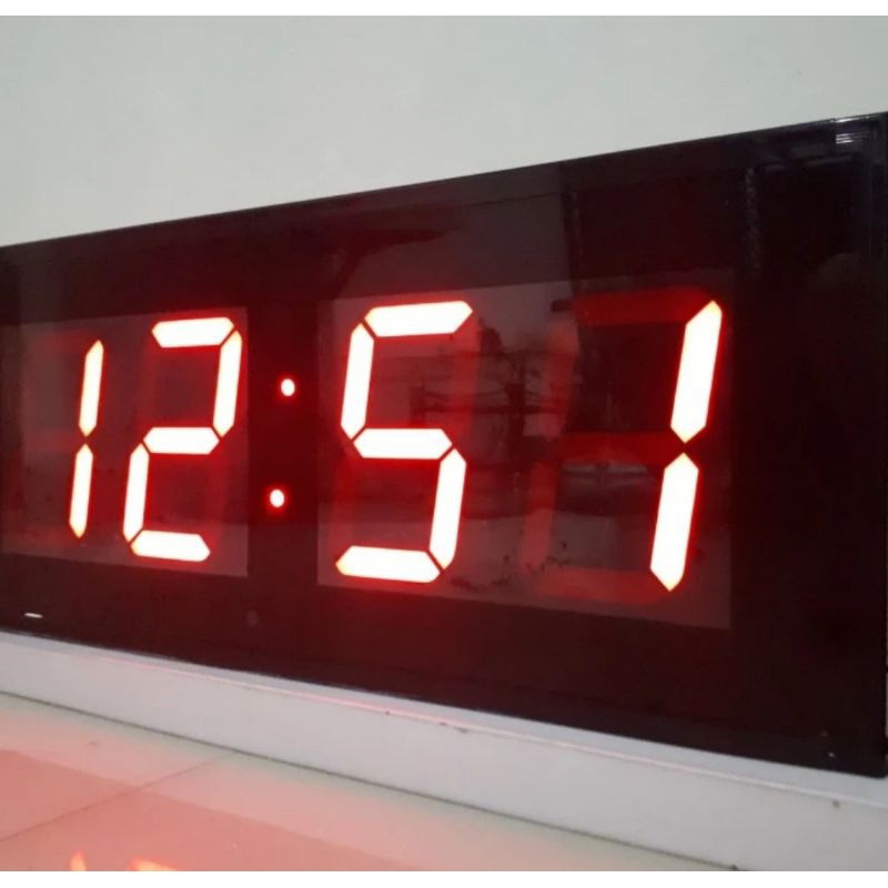 Jam Dinding Digital JUMBO Digital LED merah 7030
