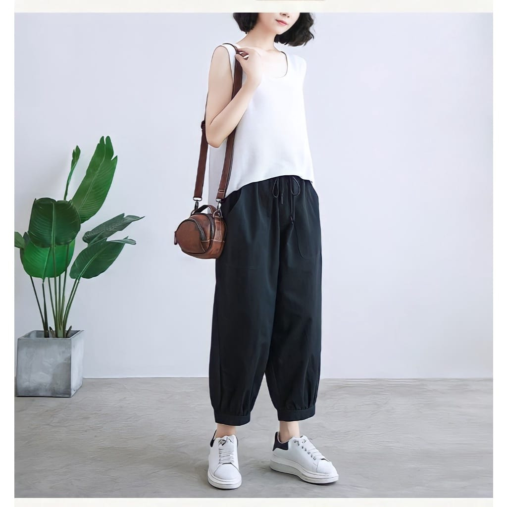 ALISHA PANTS /BAWAHAN KASUAL / KOREAN STYLE / CELANA SIMPLE