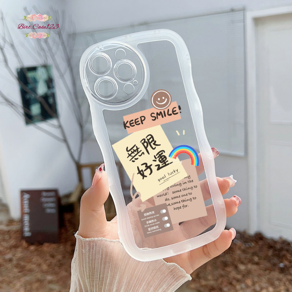 CUSTOM SOFTCASE WAVE GELOMBANG CLEAR CUSTOM GOOL FOR IPHONE 7 8 7+ 8+ X XS XR XS MAX 11 12 13 14 PRO MAX PLUS BC7493