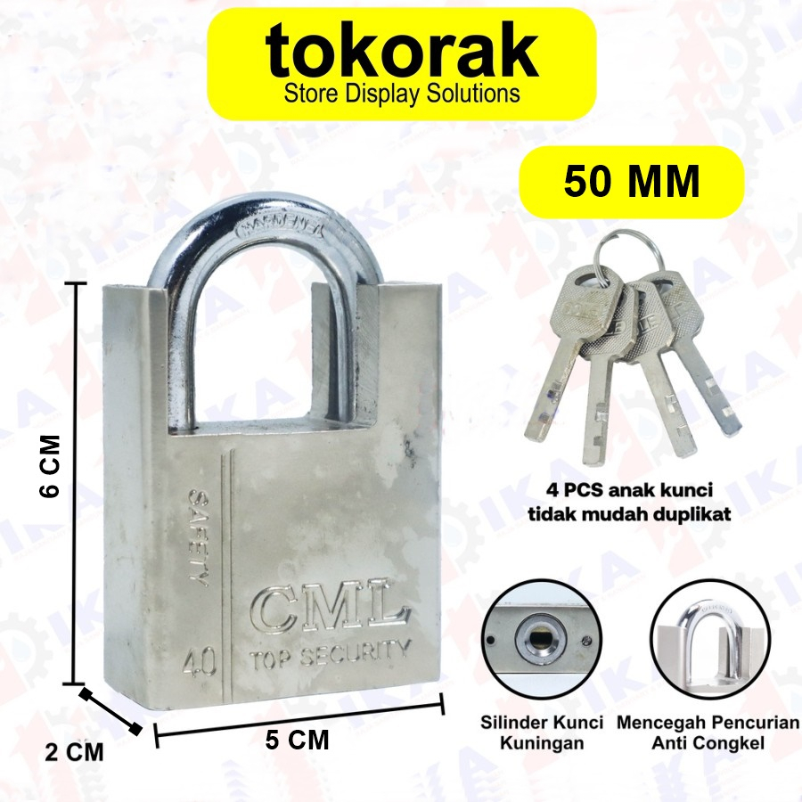 GEMBOK JAKET 50 MM CAMEL PADLOCK JACKET 50MM