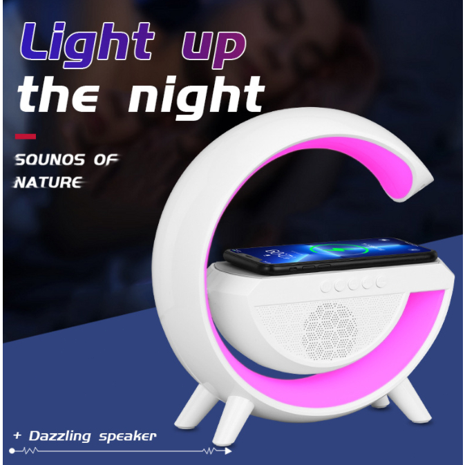 【COD】Speaker bluetooth pengisian daya nirkabel lampu samping tempat tidur yang baru