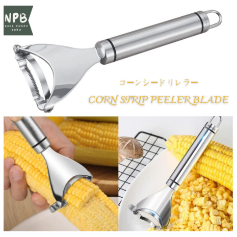 Alat Pengupas Biji Jagung Praktis Bahan Stainless Steel Corn Peeler Stripper Pisau Serutan Perontok Biji Jagung