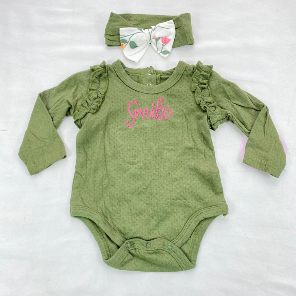 JUMPER SET 3in1 0-9 bulan import baju bayi perempuan setelan kaos kaki adem dan lembut premium ala korea