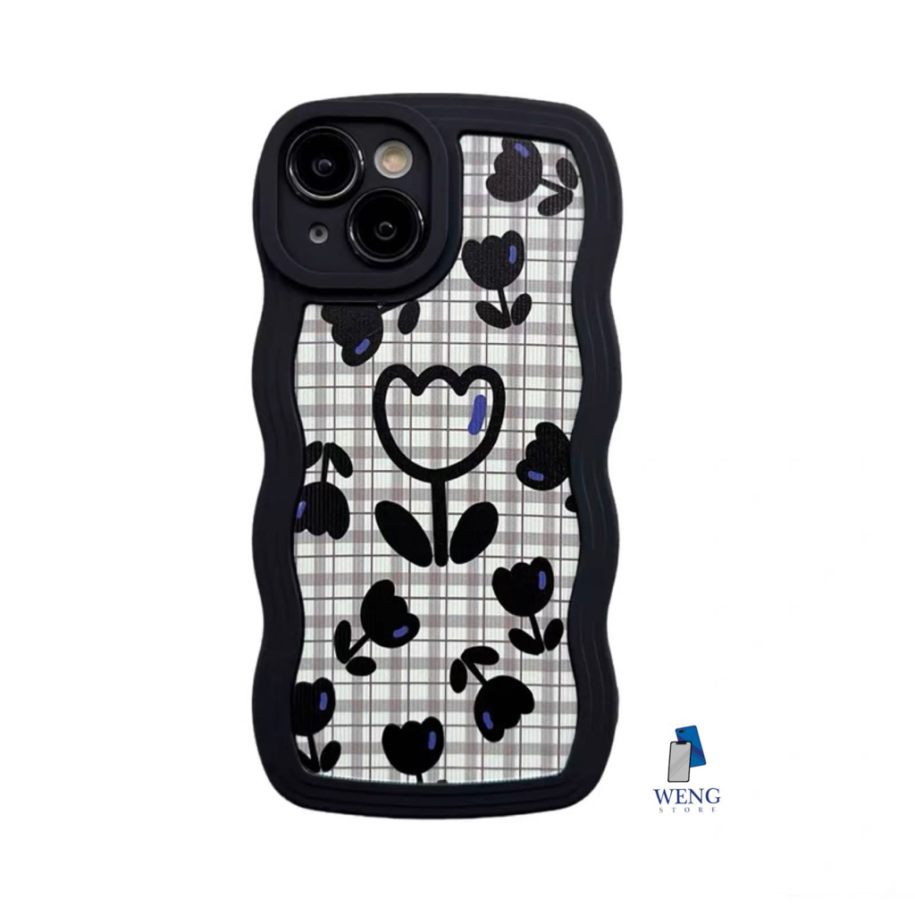 Softcase Gelombang Mawar For Vivo Y91 Y95 Y91C Y17 Y20 Y12S Y33S Y21S Y16 Y22 Y35 Y115S Y02 Y30 Y50