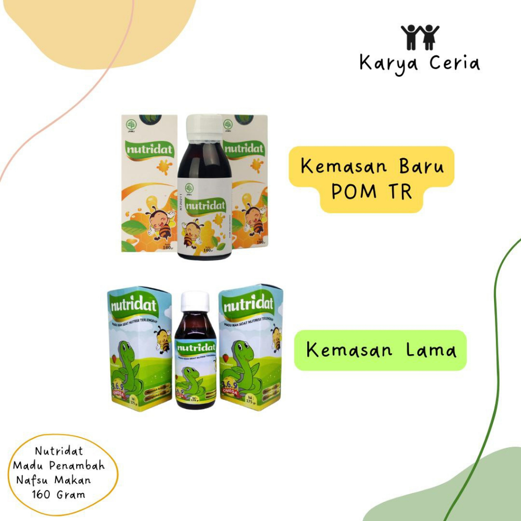 Nutridat Madu Original Suplemen Anak Penambah Nafsu Makan Kecerdasan Berat Badan Meningkatkan Imunitas Usia 1 - 12 Tahun