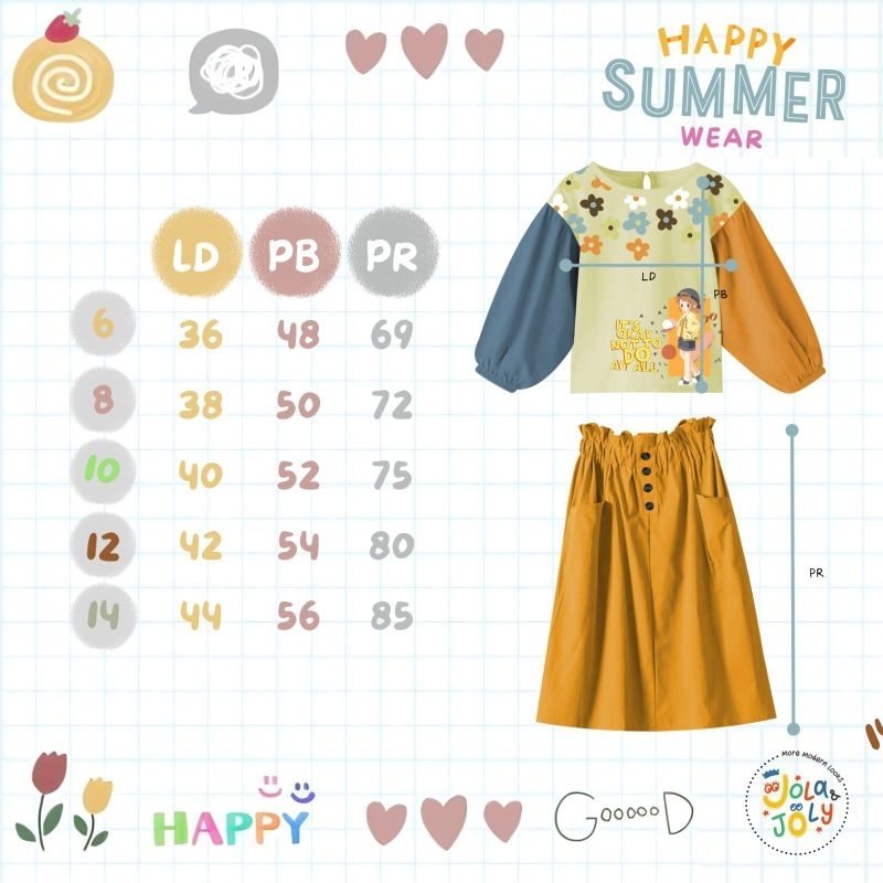 Happy SUMMER Wear By Jola n joly setelan rok jola jolly nabLfashion