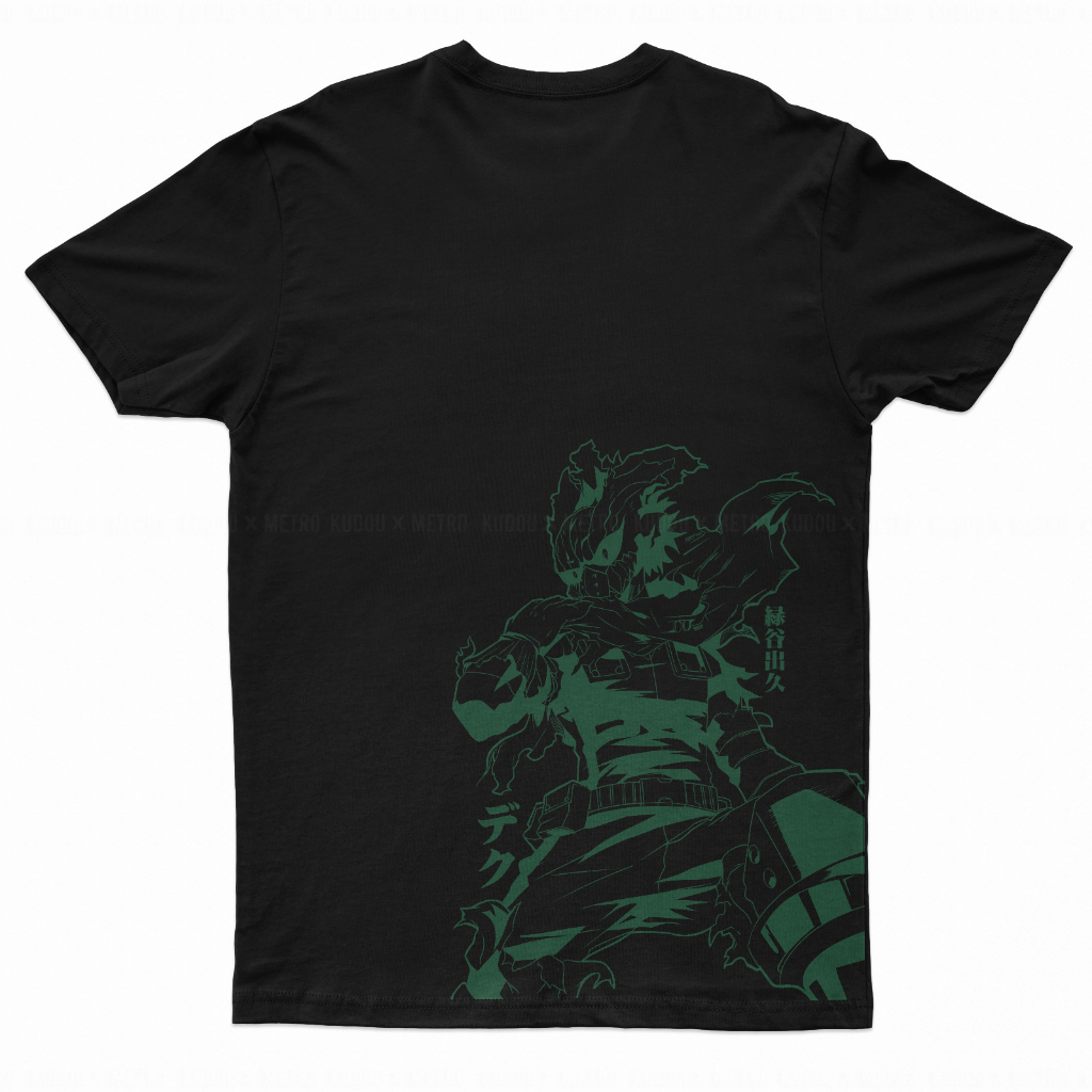 TORIZU Tshirt Epsilon Deku Black Anime Manga Boku No Hero Izuku Midoriya BNHA My Hero Academia Premium Unisex