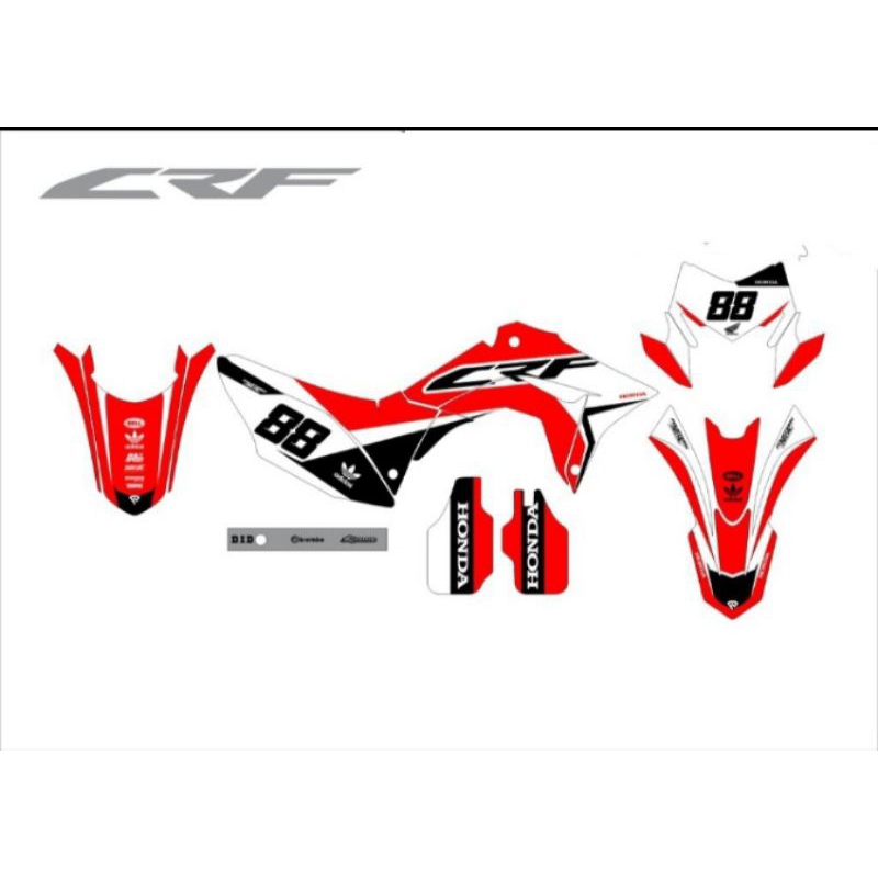 decal crf 150 l full body / decal crf 150 l full body merah hitam putih