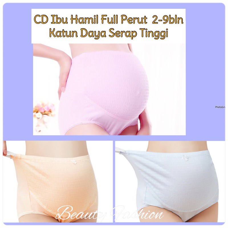 Celana Dalam Ibu Hamil Full Perut  Katun Daya Serap Tinggi CD Free Size Jumbo