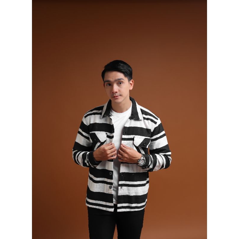 Mubeng Jacket Shelby Black Stripe