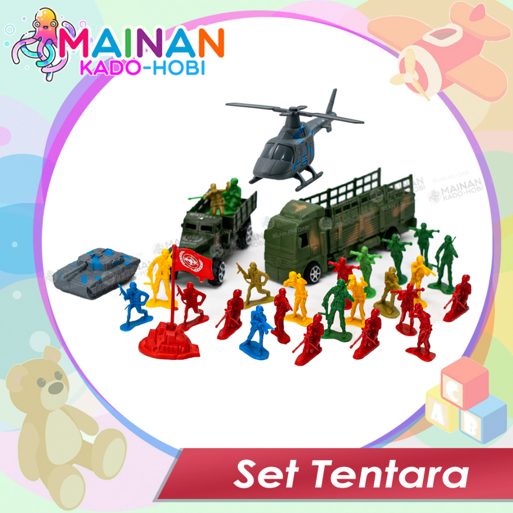 SET MAINAN SENSORIK ANAK TENTARA SOLDIERS ARMY STORY