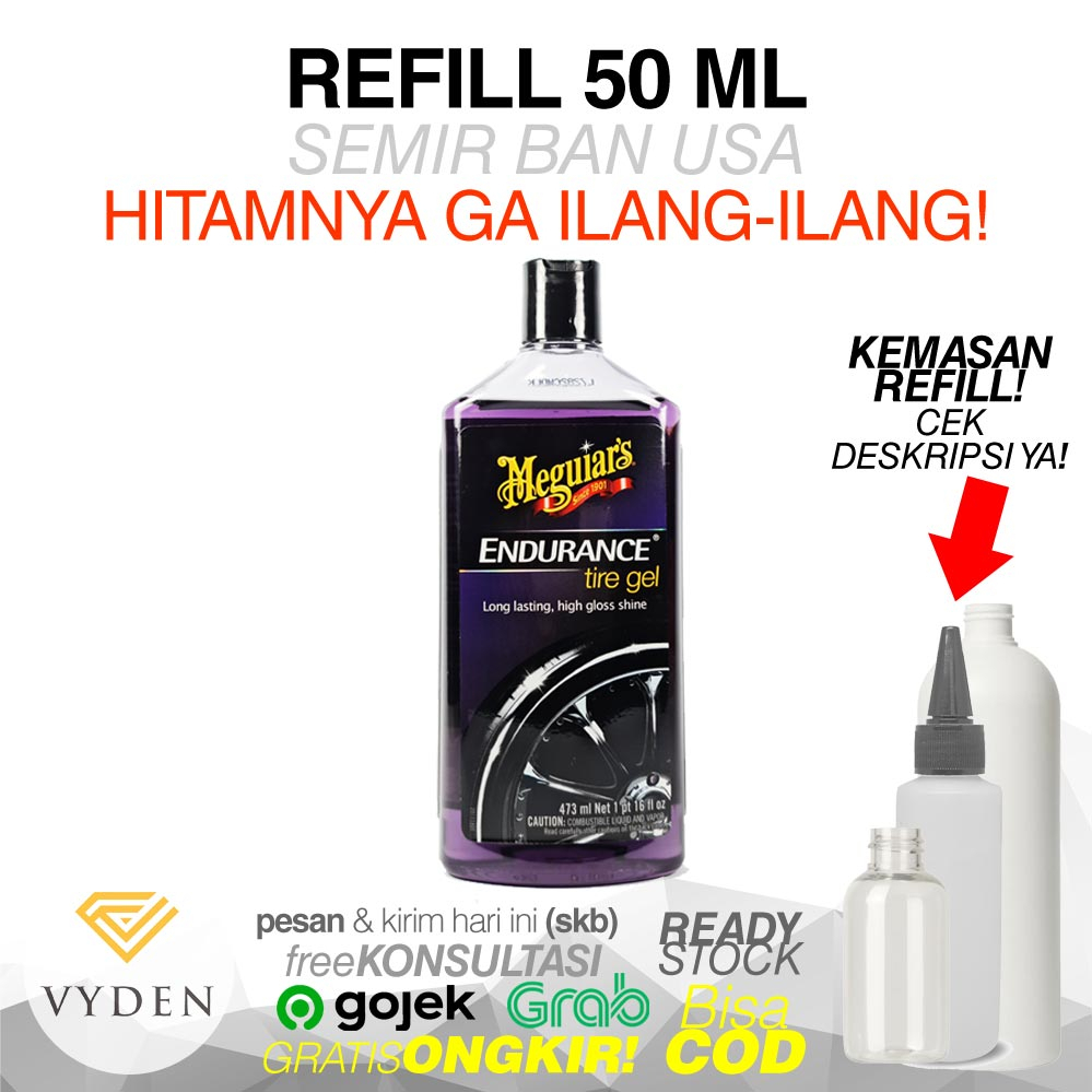 MEGUIARS Endurance High Gloss Tire Gel 50ml ECER Semir Ban Tahan Lama Kilap Tinggi Irit MURAH