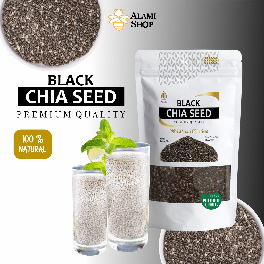 

Biji Chia, Black Chia Seed, Chia Seeds Untuk Diet Isi 200 Gram