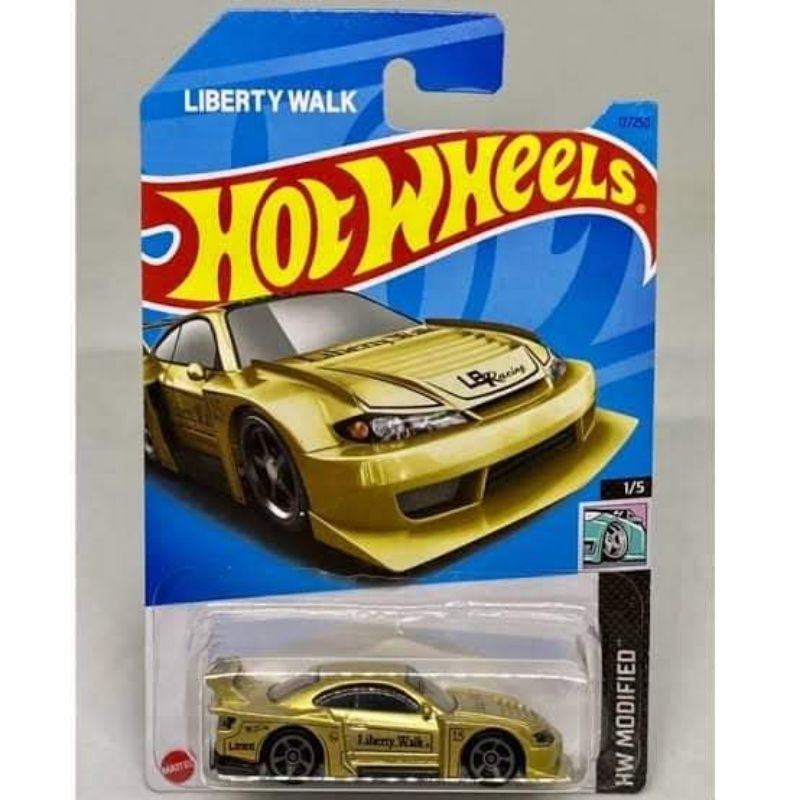 HOT WHEELS F23 NISSAN SILVIA S15 LB SUPER SILHOUETTE WORKS LBWK LIBERTY WALK GOLD EMAS