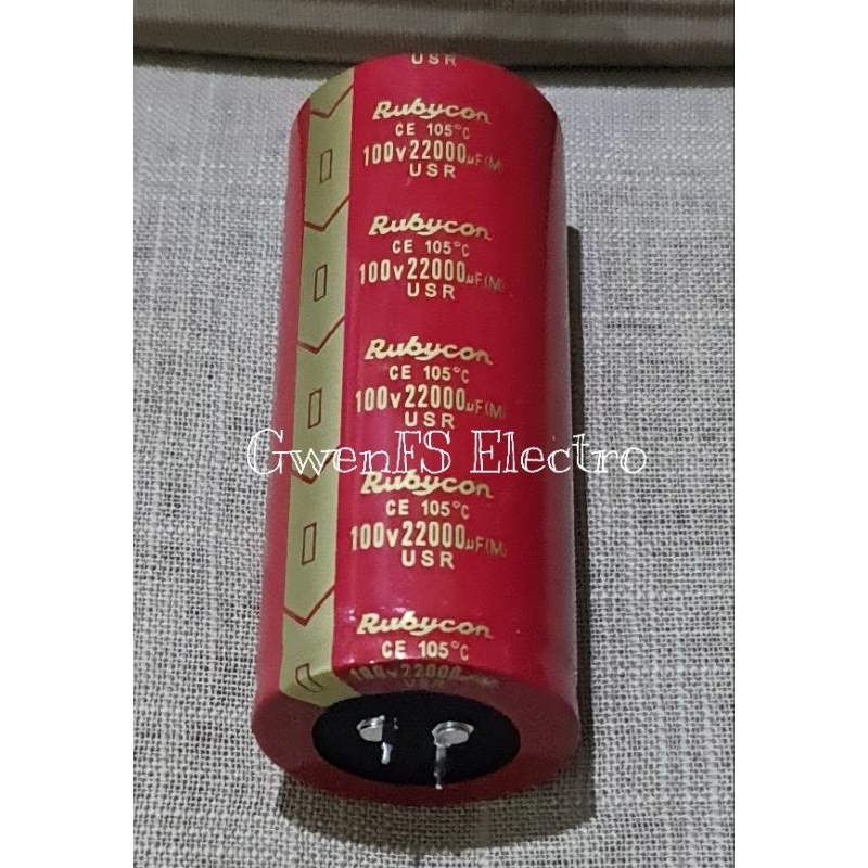 PER 1 PCS ELCO RUBYCON RED 22000UF 100V ELKO RUBICON 22000 UF  ELCO 100 V USR RED EDITION