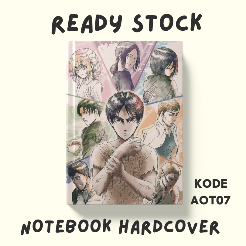 

BUKU NOTEBOOK ATTACK ON TITAN/ BUKU CATATAN ATTACK ON TITAN KODE AOT08