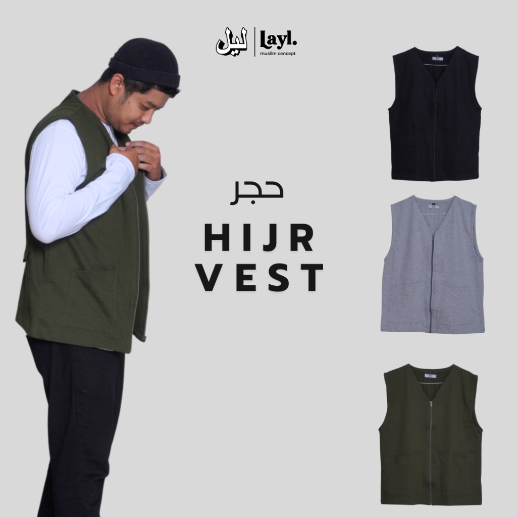 HIJR Vest / Rompi Pria / Rompi Muslim Pria Layl Muslim