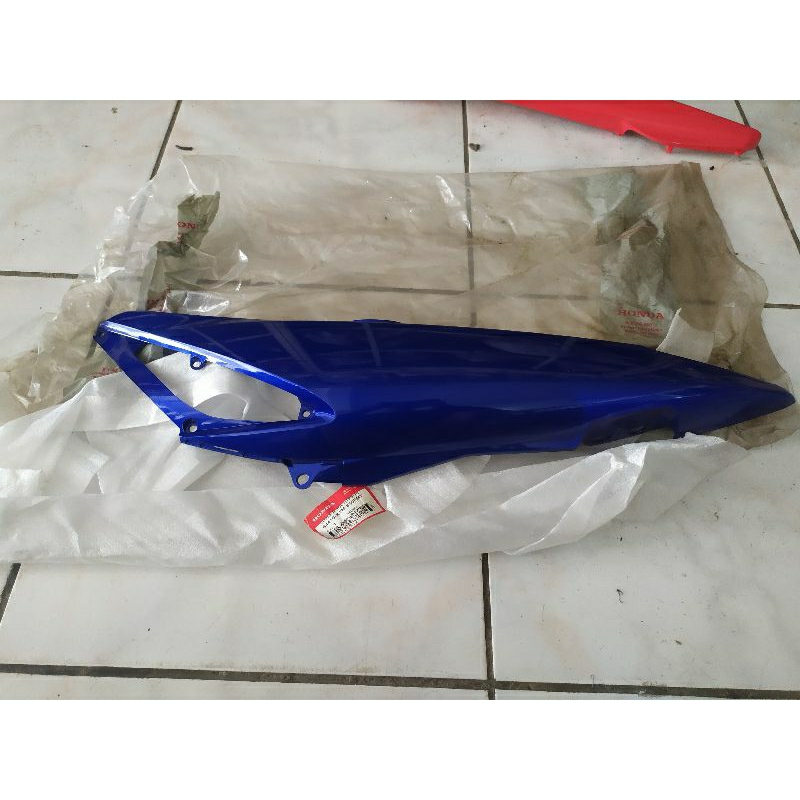 cover body samping belakang honda supra x125 x 125 biru old lama kanan original