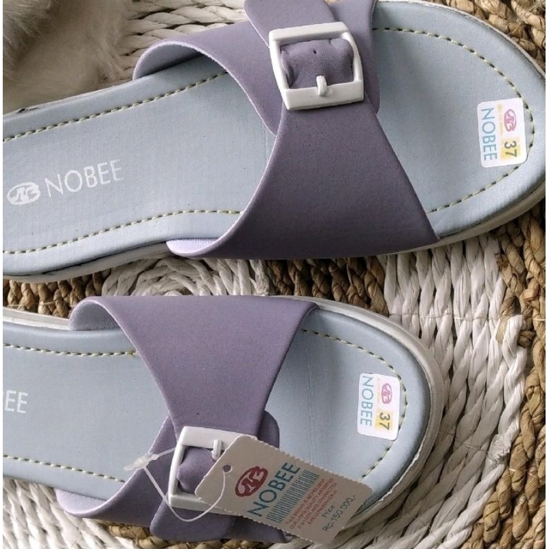 Sandal Slop wanita/flat nobe/ gesper 1/nevad terbaru