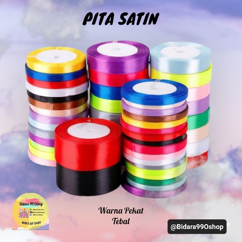 

( PER METER ) PITA SATIN 3/8 INCH (1CM) ANEKA WARNA