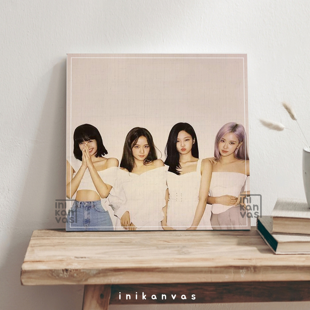 Poster Print Kanvas - Blackpink Full Member Foto Polaroid Cute