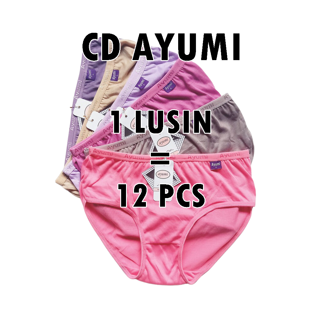 Celana Dalam Wanita Polos AYUMI 12 PCS