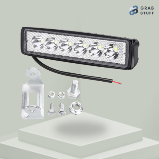 Lampu Sorot Tembak Mobil Super Terang Floodlight Offroad SUV IP67 Cool White 18W dengan Plat Bracket