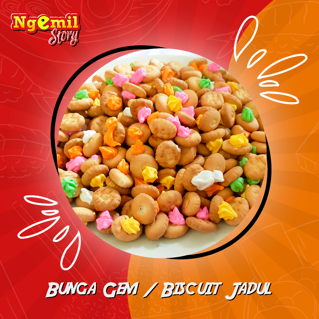 

Bunga Gem Biskuit Jadul 250gr - Snack Cemilan Murah - Ngemil Story