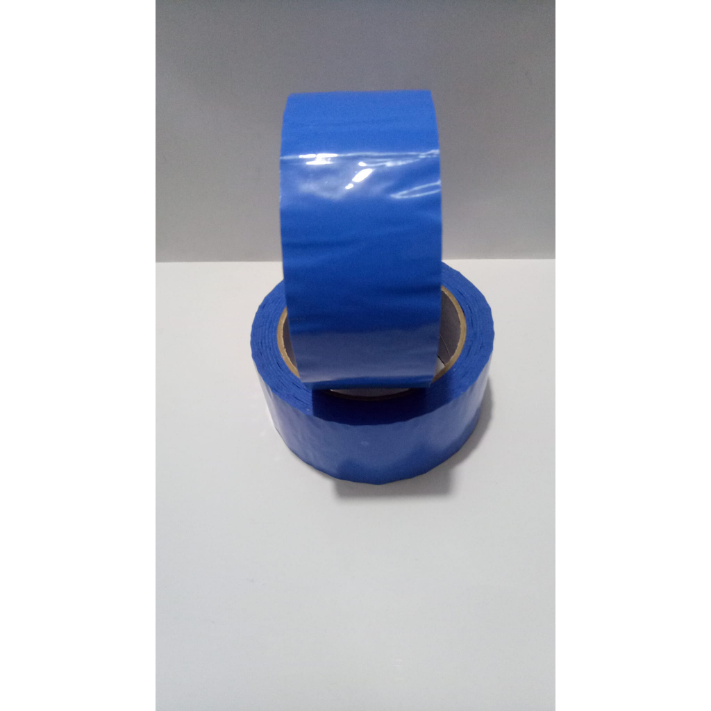 

lakban warna biru polos tanpa serat